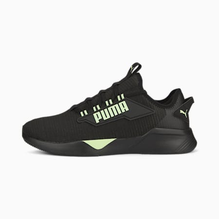 Retaliate 2 Unisex Running Shoes, PUMA Black-Fizzy Lime, small-AUS