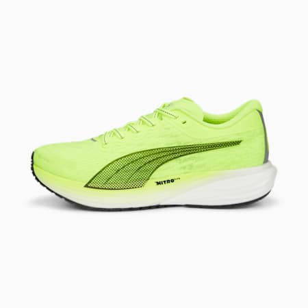 Deviate NITRO 2 Laufschuhe für Herren, Lime Squeeze-Puma Black, small