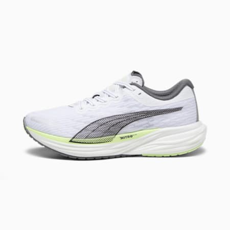 Deviate NITRO™ 2 Men's Running Shoes | PUMA White-Speed Green-Cool Dark ...