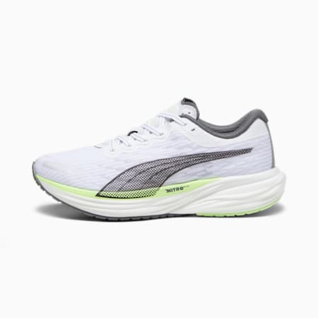 Deviate NITRO 2 Men's Running Shoes, PUMA White-Speed Green-Cool Dark Gray, small-AUS