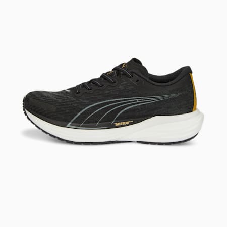 Deviate NITRO 2 נעלי ריצה נשים, Puma Black-Puma Team Gold, small-DFA