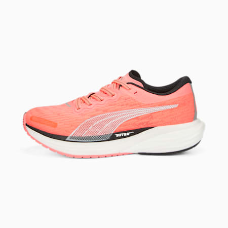 Deviate NITRO 2 Running Shoes Women, Sunset Glow-Puma Black, small-PHL