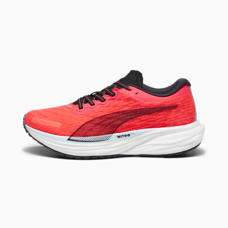 Deviate NITRO 2 Women's Running Shoes, Fire Orchid-PUMA Black-Icy Blue, small-DFA