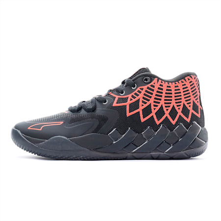 Zapatillas de baloncesto juveniles MB.01, Puma Black-Red Blast, small