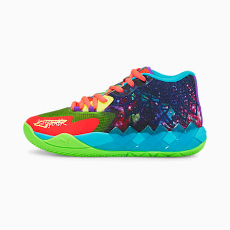 MB.01 Be You Youth Basketball Shoes, Green Gecko-Red Blast, small-AUS