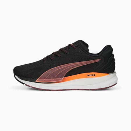Magnify NITRO Surge Men's Running Shoes, PUMA Black-Ultra Orange, small-AUS