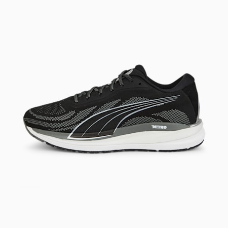 Magnify NITRO Knit Men's Running Shoes, Puma Black-CASTLEROCK-Puma White, small-DFA