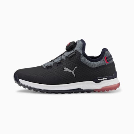 PROADAPT ALPHACAT DISC Closure Golf Shoes Women, Peacoat-Puma Silver-Rapture Rose, small