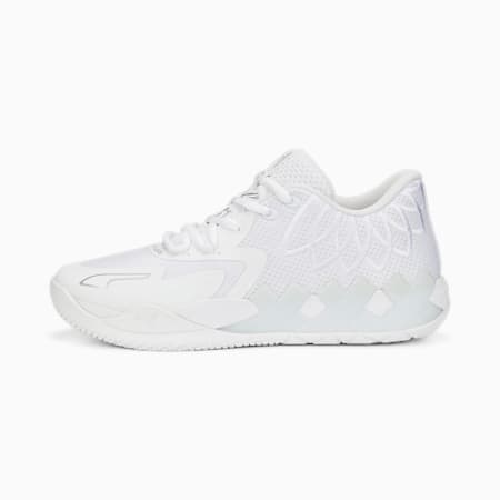 MB.01 Lo Basketball Shoes, Puma White-Silver, small