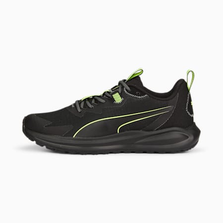 Twitch Runner Trail Shoes, Puma Black-Lime Squeeze, small-THA