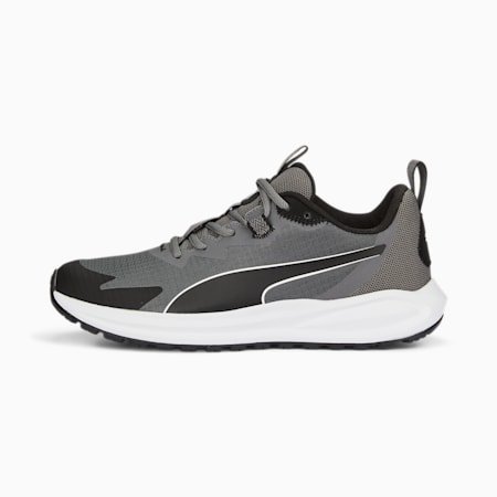 Twitch Runner Unisex Trail Running Shoes, CASTLEROCK-Puma Black-PUMA White, small-AUS