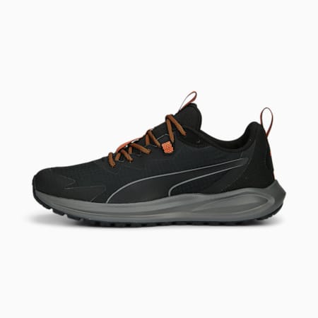 Twitch Runner Trail Shoes, PUMA Black-Chili Powder, small-IDN