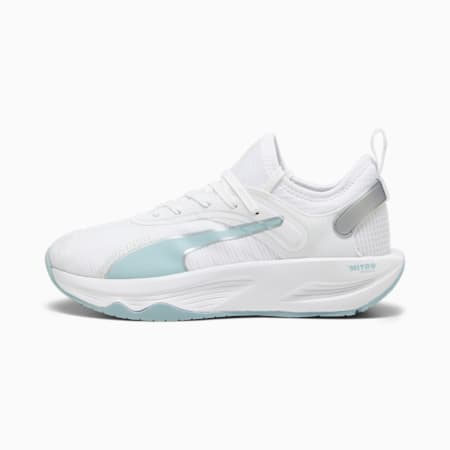 PWR XX NITRO™ Training Shoes Women, Puma White-Turquoise Surf, small-AUS