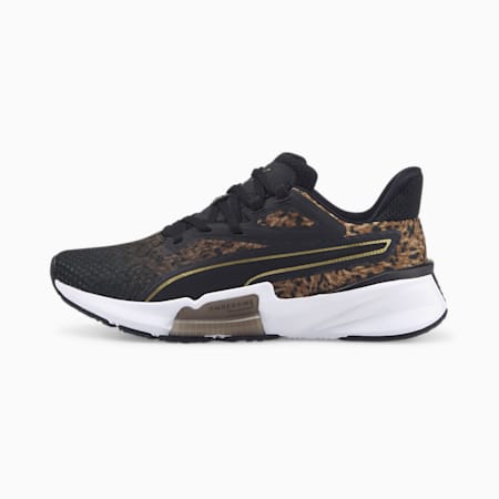 Chaussures d’entraînement PWRFrame Safari Glam femme, Puma Black-Desert Tan, small