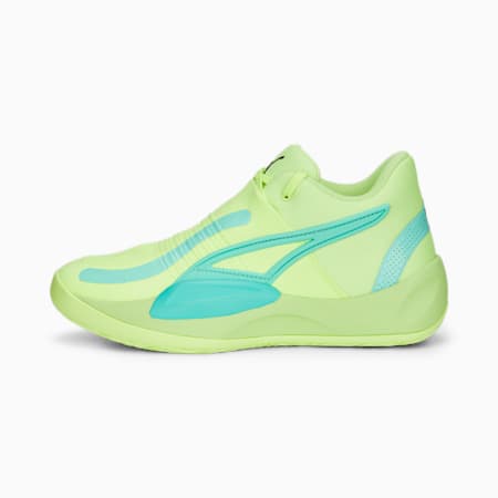 Rise NITRO Unisex Basketball Shoes, Fast Yellow-Electric Peppermint, small-AUS