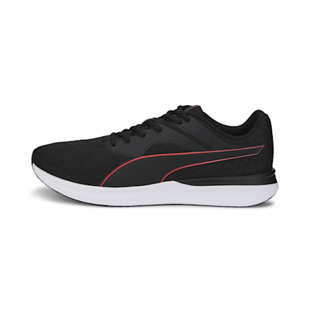 Transport Unisex Running Shoes, Puma Black-High Risk Red, small-IND