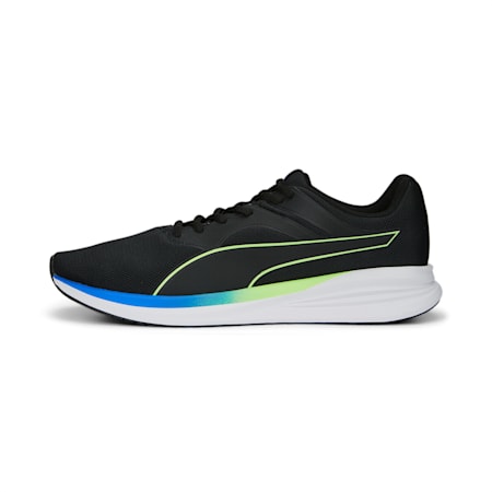 Transport Unisex Running Shoes, PUMA Black-Fizzy Lime-Royal Sapphire, small-IND