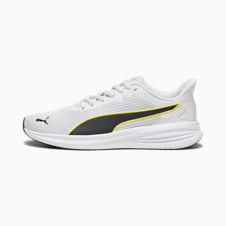 Transport Modern Running Shoes, Feather Gray-Yellow Blaze-PUMA Black, small-SEA