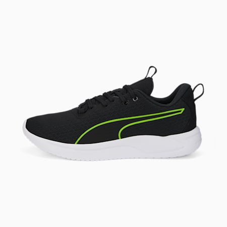 Resolve Modern Running Shoes, Puma Black-Lime Squeeze, small-SEA