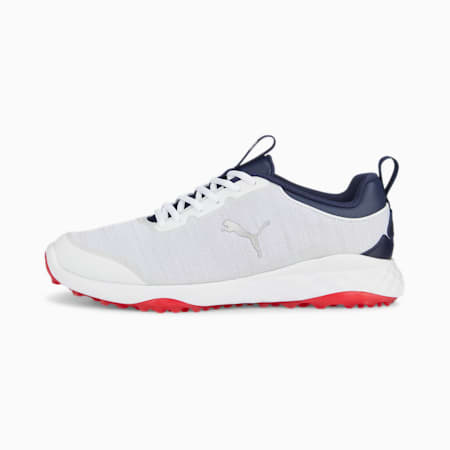 Męskie buty golfowe FUSION Pro, PUMA White-PUMA Navy-For All Time Red, small