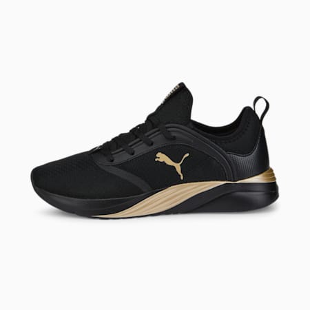 Sepatu Lari Wanita Softride Ruby, Puma Black-Puma Team Gold, small-IDN