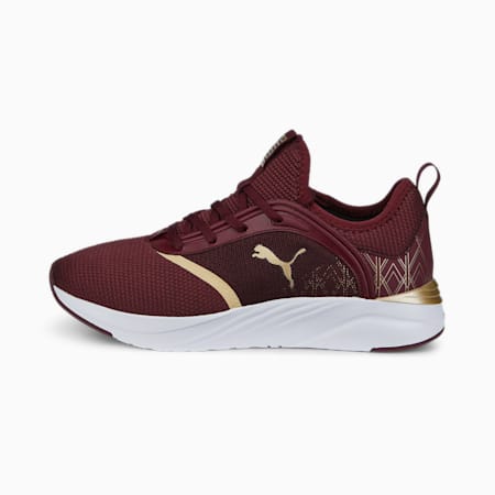 SOFTRIDE Ruby Deco Glam Women's Running Shoes, Aubergine-Puma Team Gold, small-IND