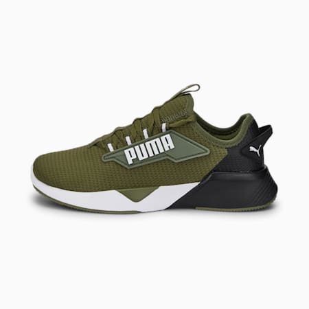 Sneakers Retaliate 2 da ragazzo, Dark Green Moss-Puma Black, small