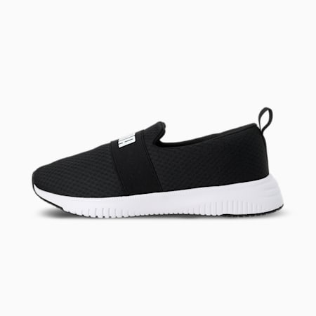 Flyer Flex Strap  Running Shoes, Puma Black-Puma White, small-SEA