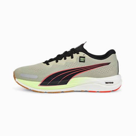 รองเท้าวิ่งผู้ชาย PUMA x FIRST MILE Velocity NITRO 2, Pebble Gray-Firelight-Puma Black, small-THA