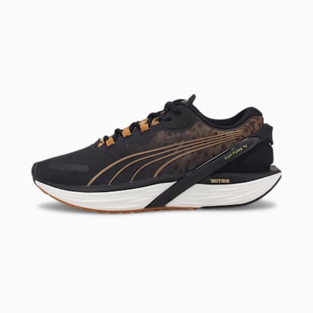 Run XX NITRO Safari Glam Running Shoes Women, Puma Black-Desert Tan, small-DFA