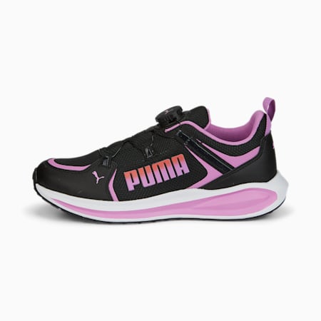Twitch Runner Disc Sneakers Youth, Puma Black-Mauve Pop-Salmon, small-SEA