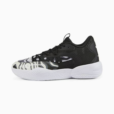 Court Rider 2.0 Lava Basketball Shoes, Puma Black-Quarry, small-AUS