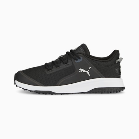 Scarpe da golf Fusion Grip da uomo, PUMA Black-PUMA Silver-QUIET SHADE, small