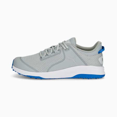 Fusion Grip Extra Wide Men's Golf Shoes, Flat Light Gray-PUMA Silver-PUMA Team Royal, small-AUS
