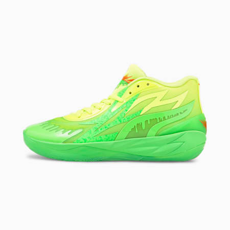 รองเท้าบาสเก็ตบอล PUMA x NICKELODEON SLIME™ MB.02, 802 C Fluro Green PES-Lime Squeeze, small-THA