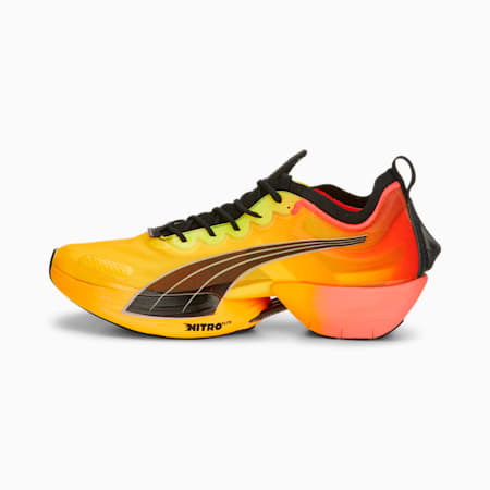 Fast-R NITRO Elite Fireglow Running Shoes Men, Sun Stream-Sunset Glow-Puma Black, small-SEA