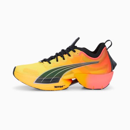 Fast-R NITRO Elite Fireglow Running Shoes Women, Sun Stream-Sunset Glow-Puma Black, small-THA