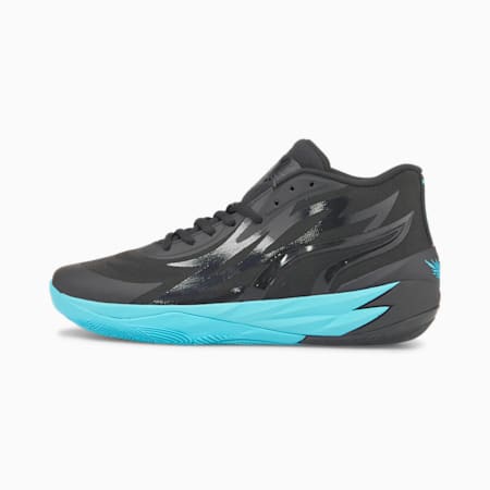 MB.02 Phenom Basketball Shoes, Puma Black-Blue Atoll, small