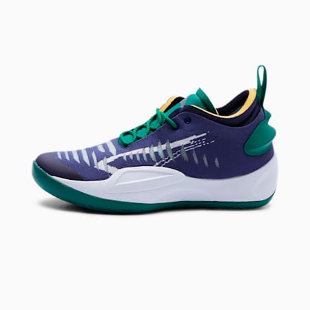 PUMA x JUNE AMBROSE Rise NITRO Women's Basketball Shoes, Patriot Blue-Verdant Green, small-AUS