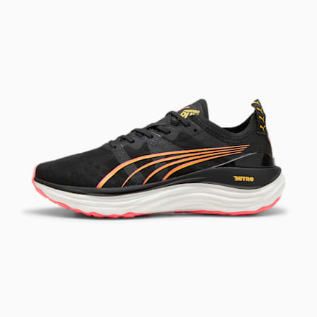 ForeverRun NITRO™ Women's Running Shoes, PUMA Black-Sunset Glow-Sun Stream, small-AUS