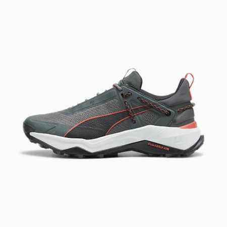 Explore NITRO Men's Hiking Shoes, Mineral Gray-PUMA Black-Active Red, small-AUS