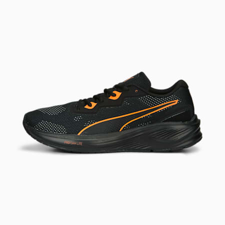 Aviator Profoam Sky Bright Running Shoes, PUMA Black-Ultra Orange, small-PHL