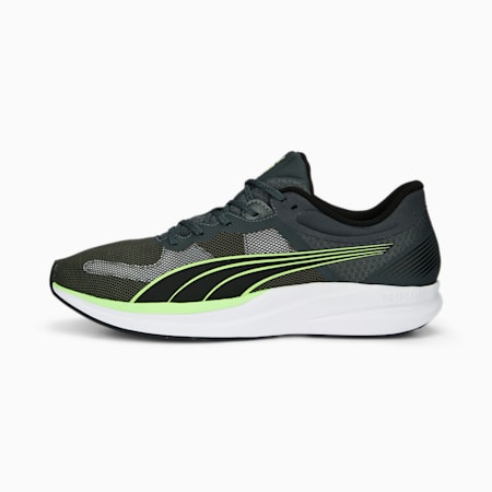 Redeem Profoam Running Shoes, Shadow Gray-PUMA Black-Fizzy Lime, small-THA