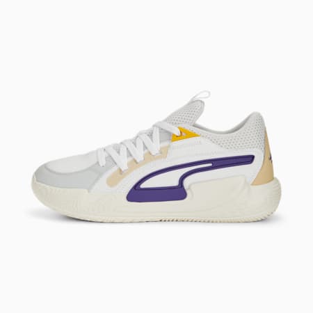 Court Rider Chaos Slash Basketball Shoes, PUMA White-Team Violet, small-PHL