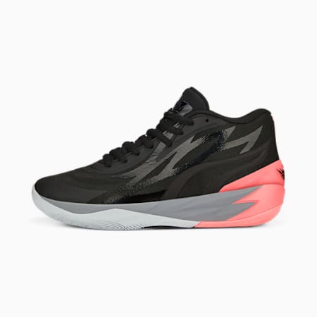 MB.02 Unisex Basketball Shoes, PUMA Black-Sunset Glow, small-AUS