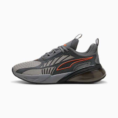 X-Cell Action Running Shoes, Cool Dark Gray-PUMA Black-Flame Flicker, small-SEA
