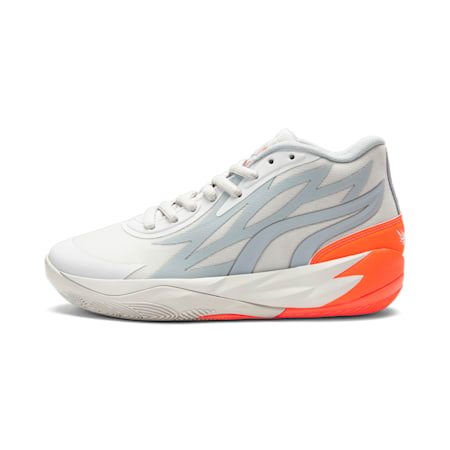 MB.02 Basketball Shoes Youth, Platinum Gray-Ultra Orange, small-PHL