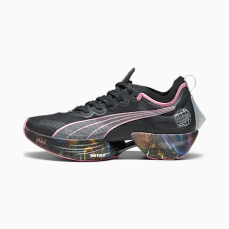 Fast-R NITRO Elite 'Marathon Series' Women's Running Shoes, PUMA Black-Strawberry Burst-Yellow Blaze, small