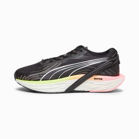 Run XX NITRO 2 Women's Running Shoes, PUMA Black-Koral Ice-Speed Green-PUMA Silver, small-AUS