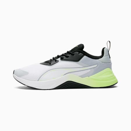 Infusion Lucid Training Shoes, Platinum Gray-Fast Yellow, small